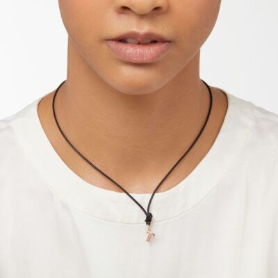 Pendentif DoDo Lettre T en Or rose