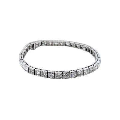 Bracelet 17.5cm Rivière de 39 Diamants 7.8 carats
