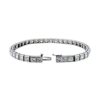 Bracelet 17.5cm Rivière de 39 Diamants 7.8 carats