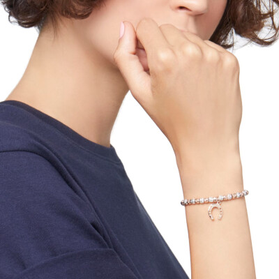 Bracelet DoDo en or rose et argent 16.5 cm
