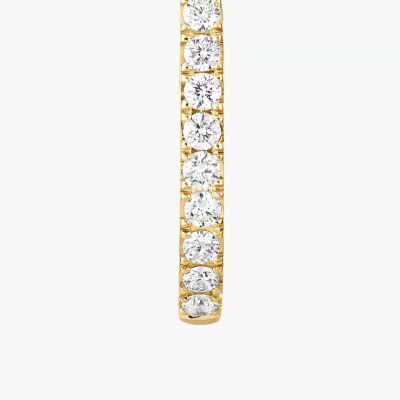 Boucles d'oreilles créoles Messika Gatsby XS en or jaune et diamants