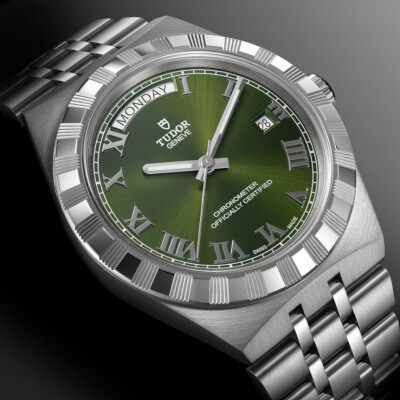 Montre TUDOR  Royal boîtier en acier, 36 mm, cadran vert