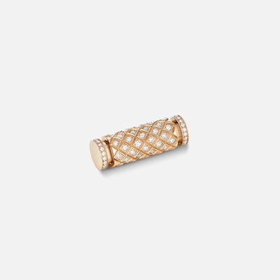 Collier Nouvel Héritage Latch Full Paved en or rose et diamants