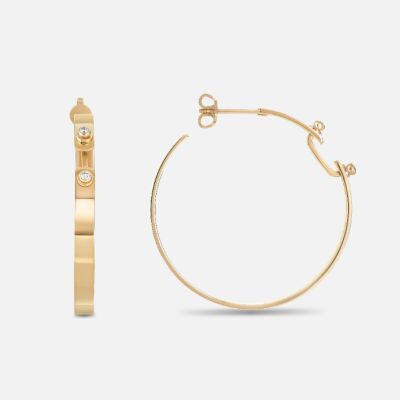 Boucles d'oreilles Nouvel Héritage Mood Monday Single en or jaune et diamants