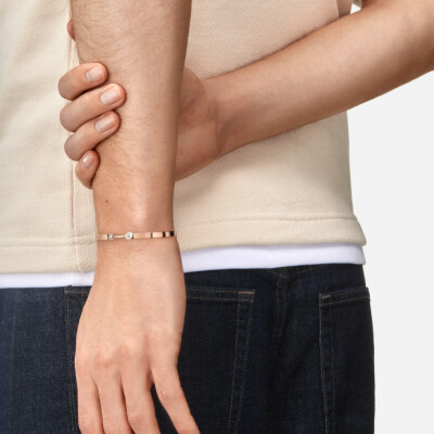 Bracelet Bangle Nouvel Héritage Mood Cocktail Time en or rose et diamants, taille 16cm