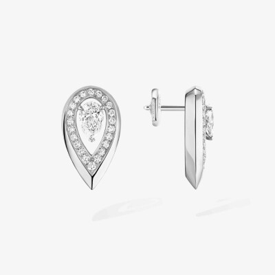 Boucles d'oreilles Messika Fiery en or blanc et diamants 2x0.10ct