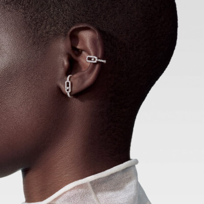 Earcuffs Messika Move Uno pavé en or blanc et diamant