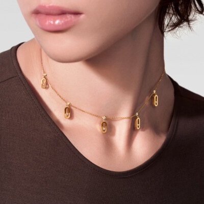 Collier choker Messika Move Uno en or jaune et diamant