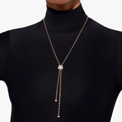 Collier Pomellato Iconica en or rose, or blanc et diamants
