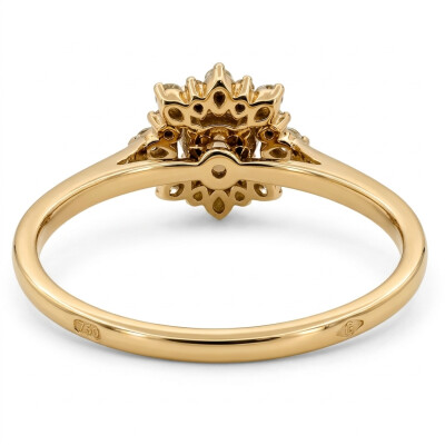 Solitaire en Or Jaune et Diamants 0.37 carat