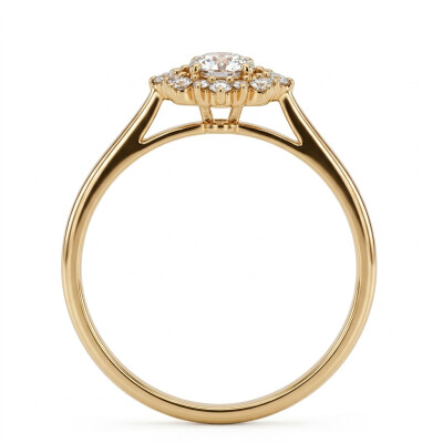 Solitaire en Or Jaune et Diamants 0.37 carat