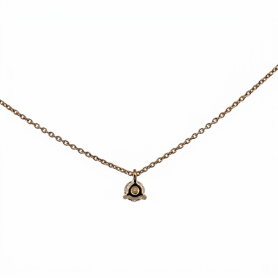 Collier Or Jaune solitaire Diamant 0.20 carat
