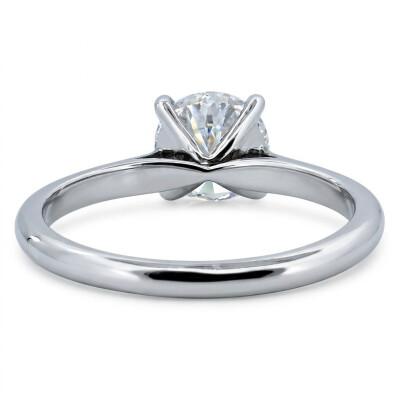 Solitaire Or Blanc 4 Griffes et Diamant 1.20 Carat GVS2