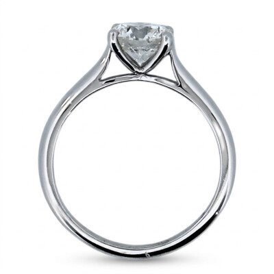 Solitaire Or Blanc 4 Griffes et Diamant 1.20 Carat GVS2
