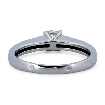 Solitaire Or Blanc et Diamant 0.51 carat GSI1