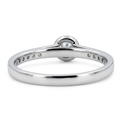 Solitaire Or Blanc et Diamant 0.46 carat GVS2