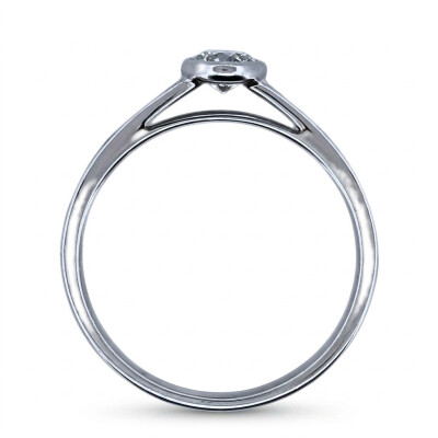 Solitaire Or Blanc et Diamant 0.46 carat GVS2