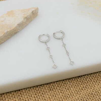 Boucles d'oreilles Nicole argent