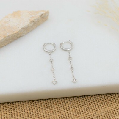 Boucles d'oreilles Nicole argent