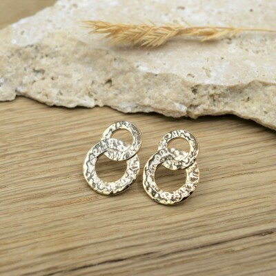 Boucles d'oreilles Gaia plaqué or vue 6