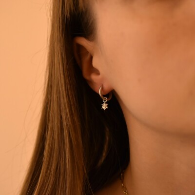 Mini créoles Sunny bis argent vue 3