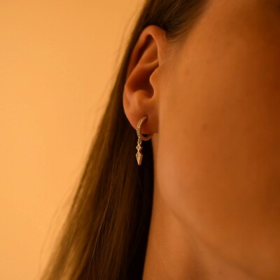 Mini créoles Capri argent vue 3