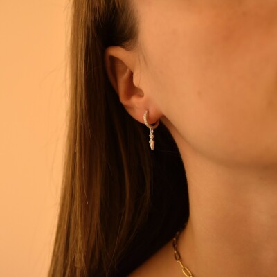 Mini créoles Capri argent vue 4