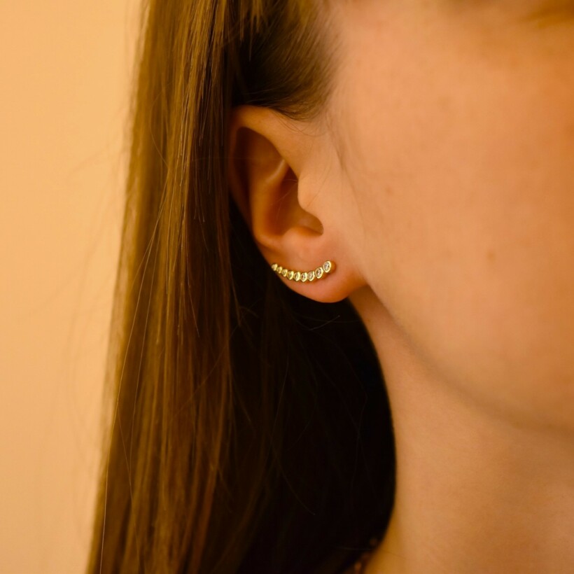 Boucles d'oreilles Pearl plaqué or