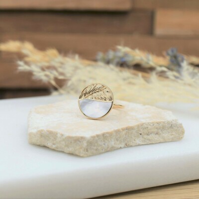 Bague Palma plaqué or vue 3