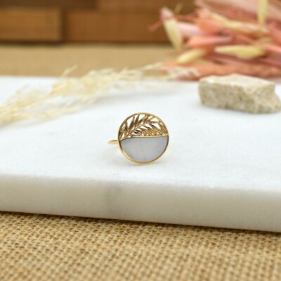 Bague Palma plaqué or vue 5