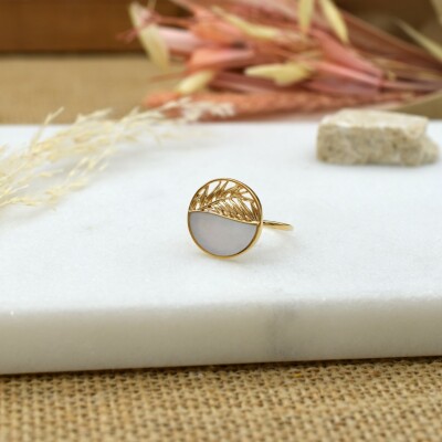 Bague Palma plaqué or vue 4