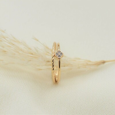 Bague Enola plaqué or vue 4