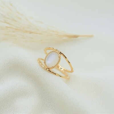 Bague Victoria plaqué or vue 5