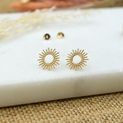 Puces Sun Shines plaqué or vue 4