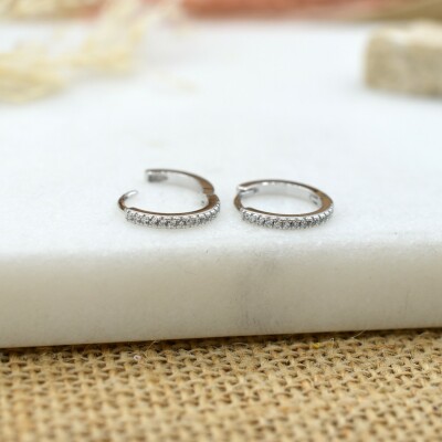 Mini créoles Vanilla argent vue 3