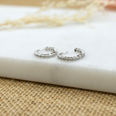 Mini créoles Grande Gigi argent vue 5