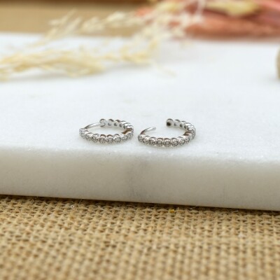 Mini créoles Grande Gigi argent vue 6