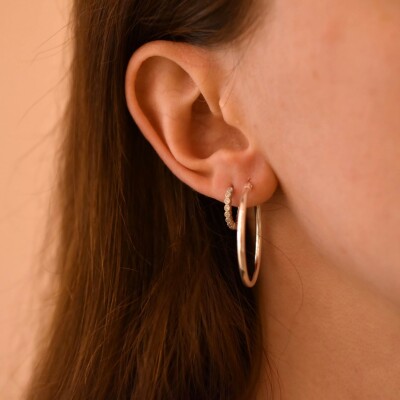 Mini créoles Grande Gigi argent vue 7