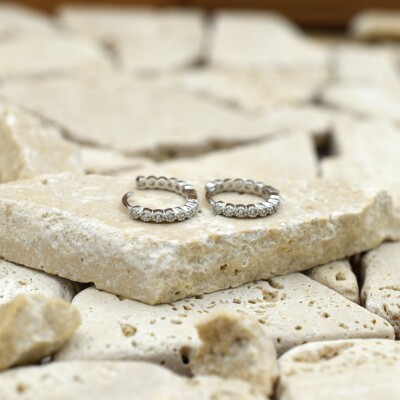 Mini créoles Grande Gigi argent vue 4