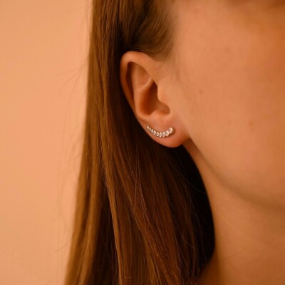 Boucles d'oreilles Pearl argent