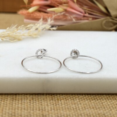 Boucles d'oreilles Théa argent