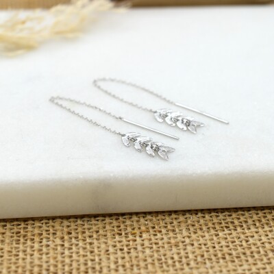 Boucles d'oreilles Epi argent