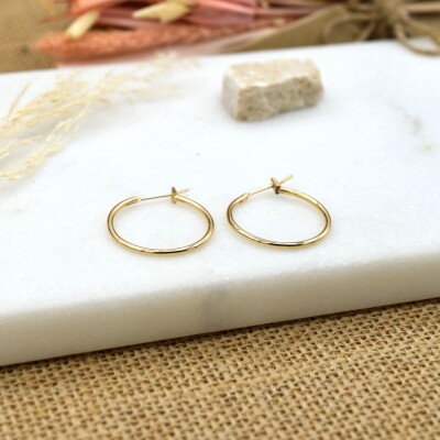 Créoles Petites Lexi plaqué or vue 5