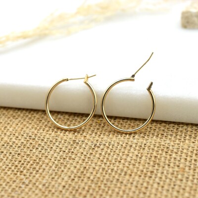 Créoles Petites Lexi plaqué or vue 4