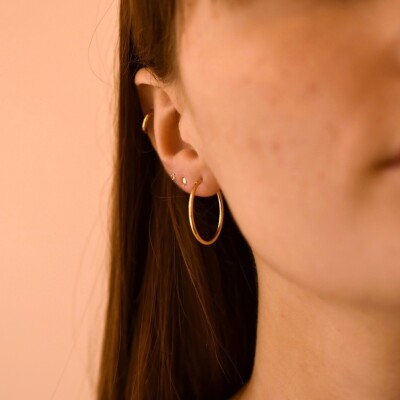 Créoles Petites Lexi plaqué or vue 3