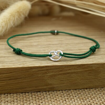 Bracelet Cordon Bretzel vert