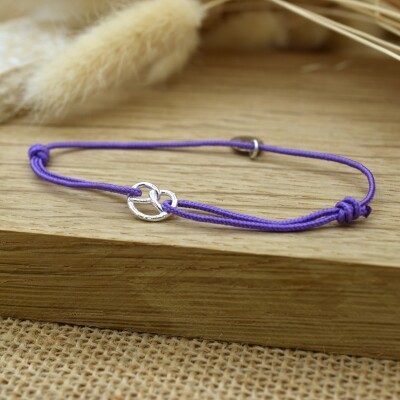 Bracelet Cordon Bretzel violet