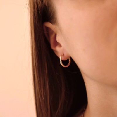 Créoles Micro Nancy plaqué or vue 3