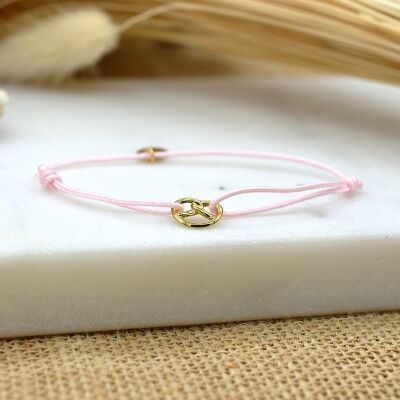 Bracelet Cordon Bretzel Or Rose