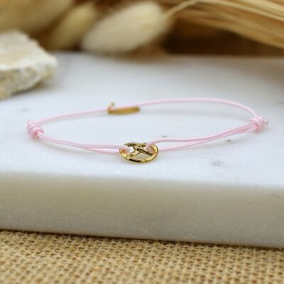 Bracelet Cordon Bretzel Or Rose